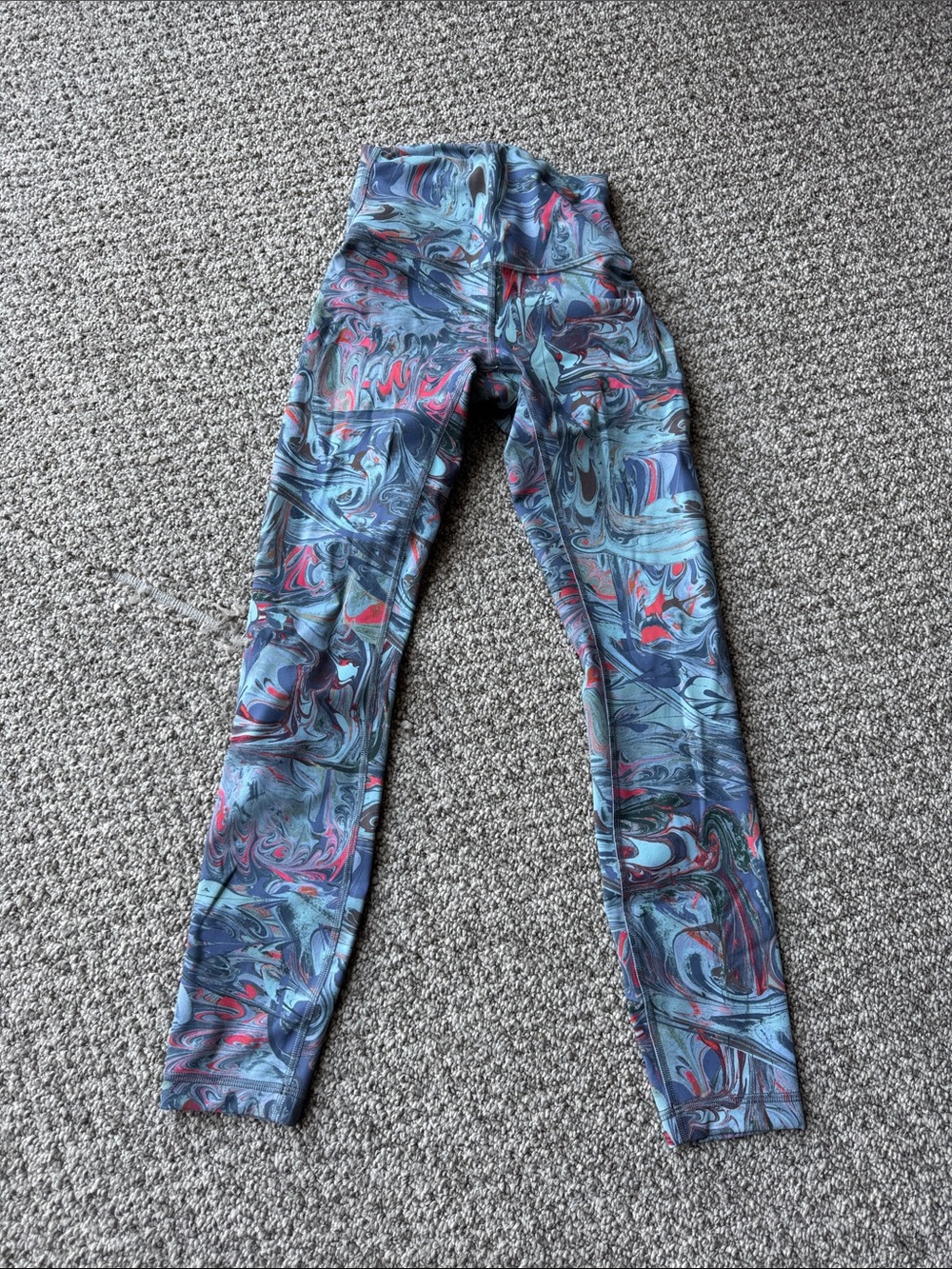 lululemon athletica Blue Swirl Print High-Rise Leggings